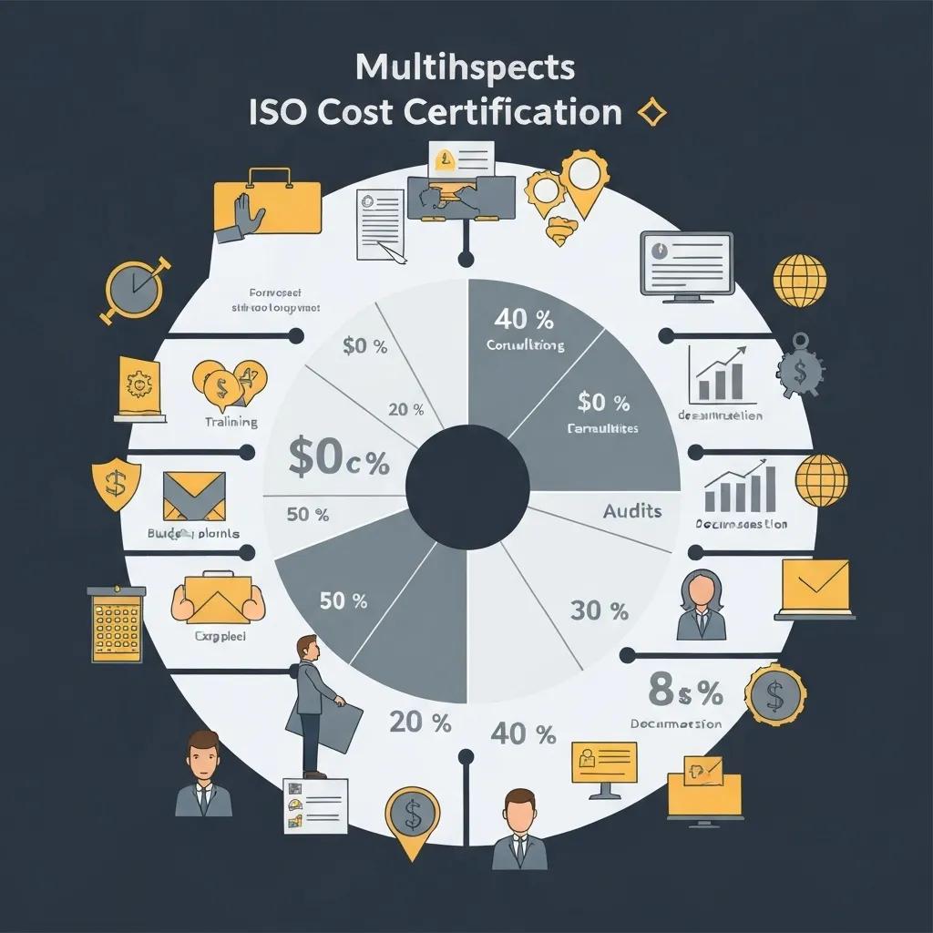 Visual representation of cost factors in ISO certification budgeting