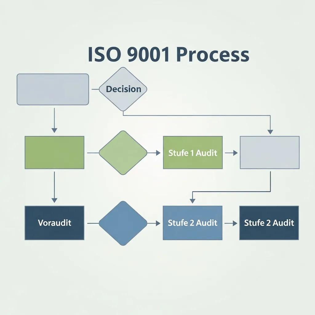 Ablaufdiagramm des ISO 9001 Zertifizierungsprozesses