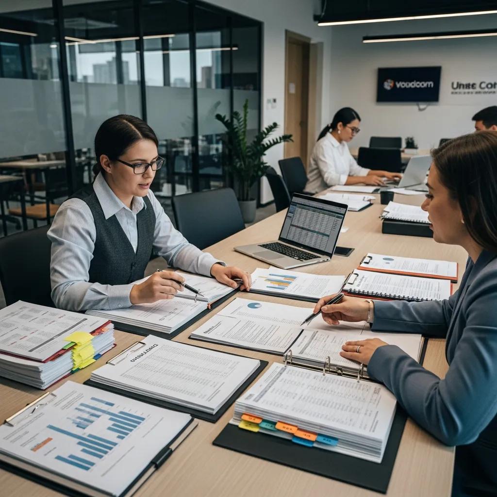 Auditor conducting a GDPR compliance audit in a corporate setting