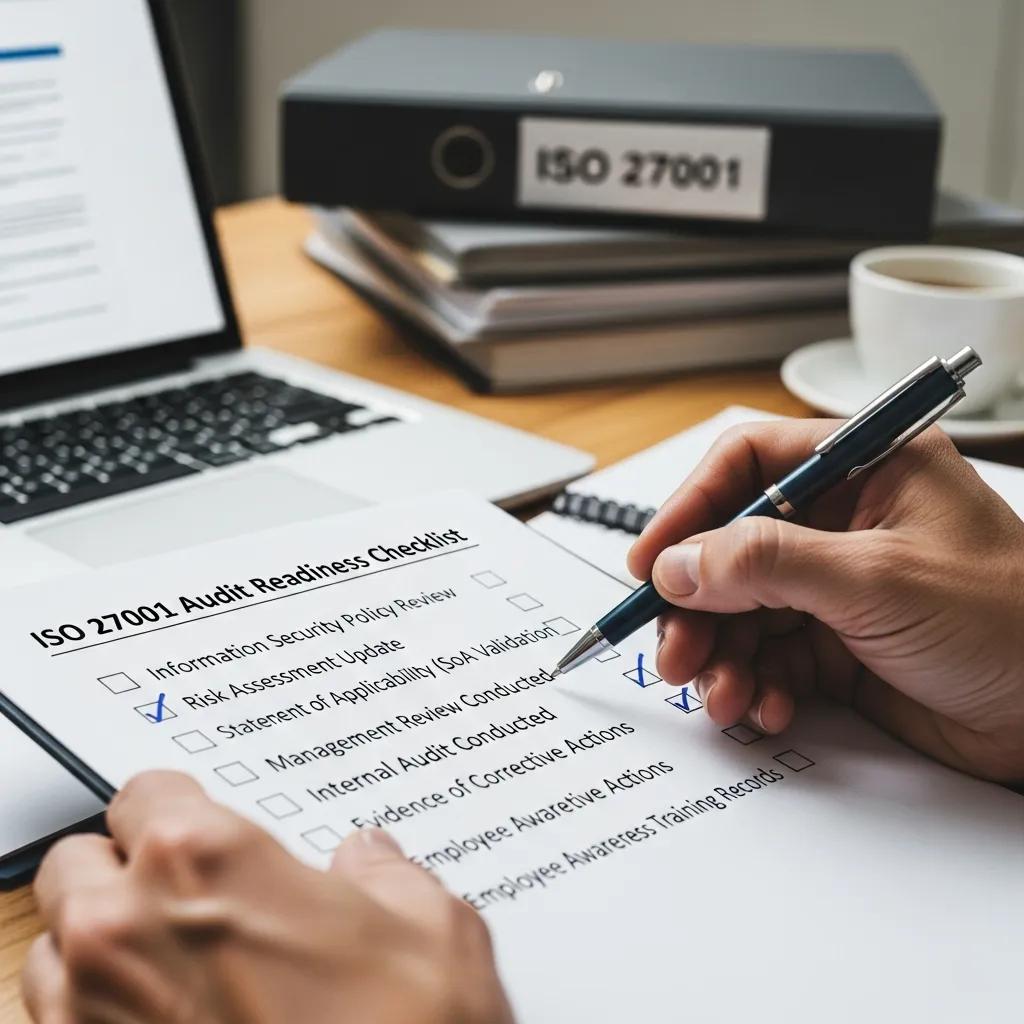 Checklist for preparing for ISO 27001 audit in a professional environment