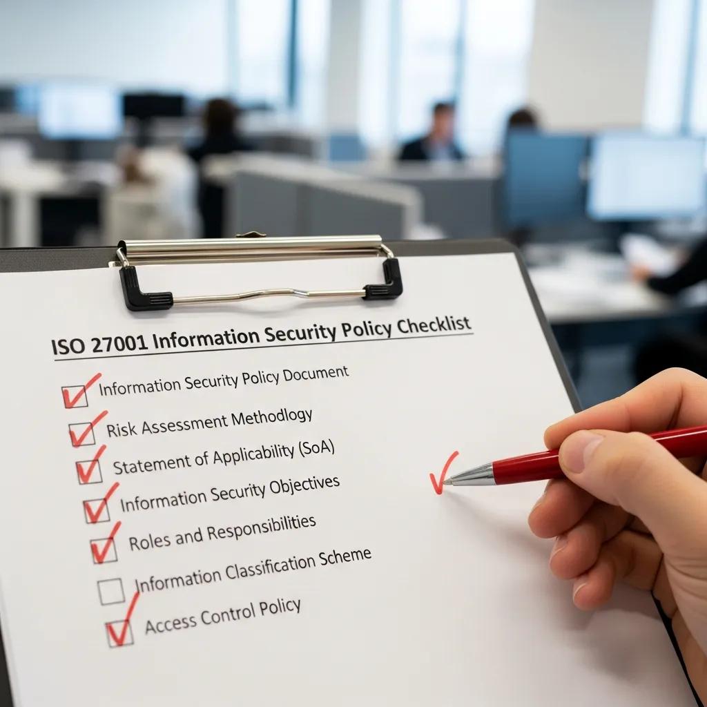 Checklist of key components for an effective ISO 27001 information security policy