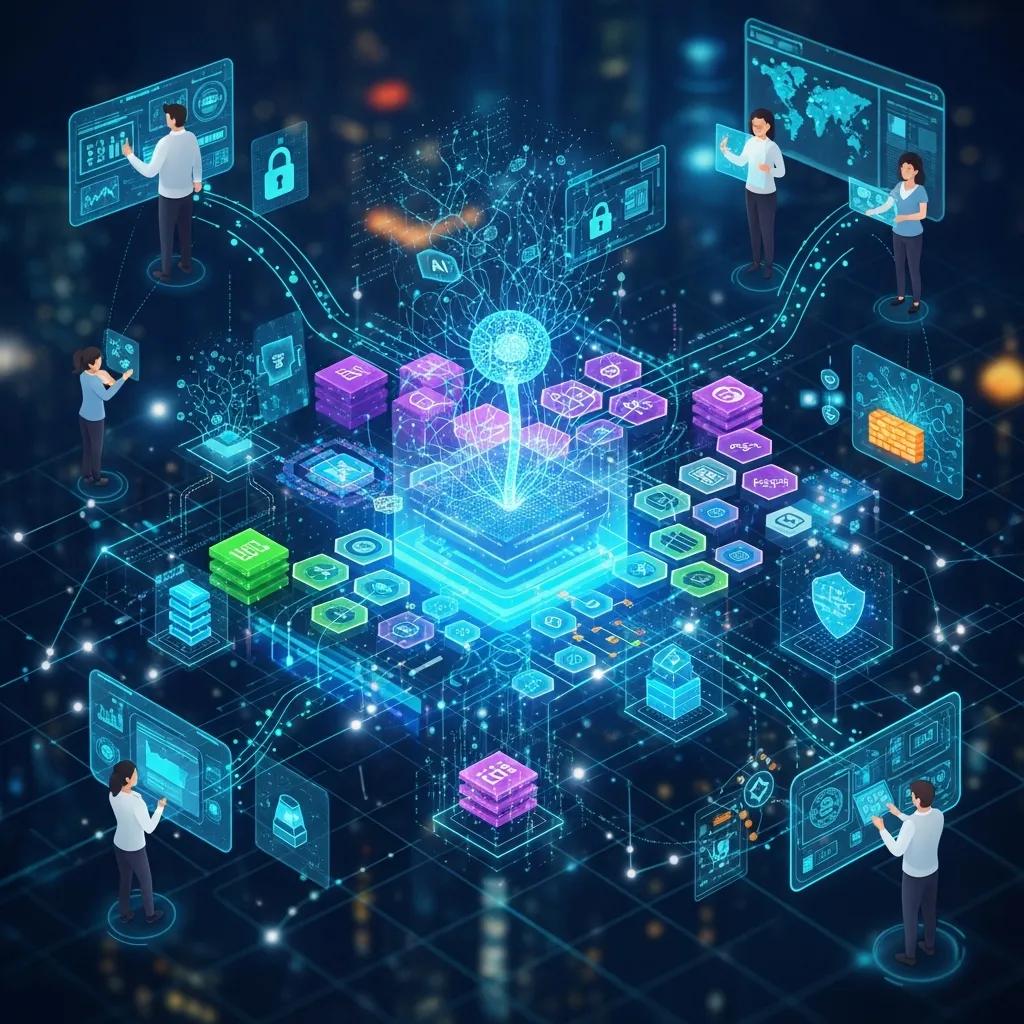 Futuristic depiction of ISO standards evolution in the digital age