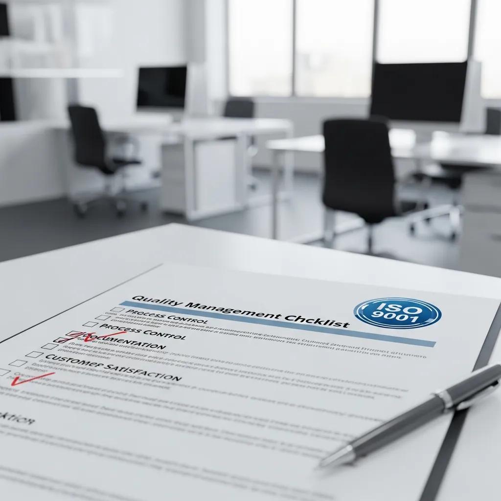 ISO 9001 certification document emphasizing compliance in business