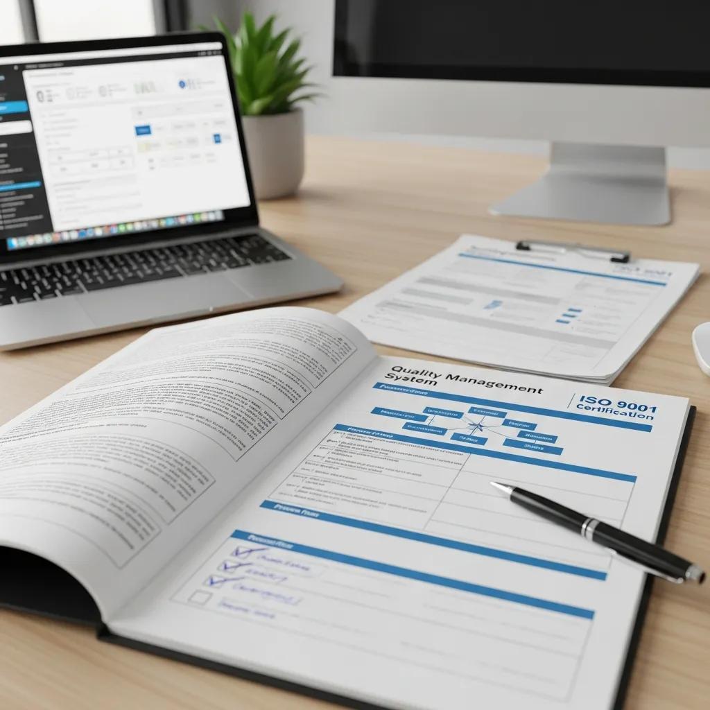 Quality management system documentation supporting ISO 9001 certification