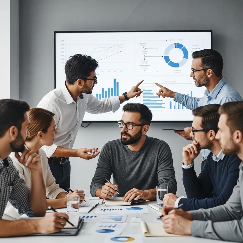 Team collaboration on Six Sigma process optimization in a modern office setting